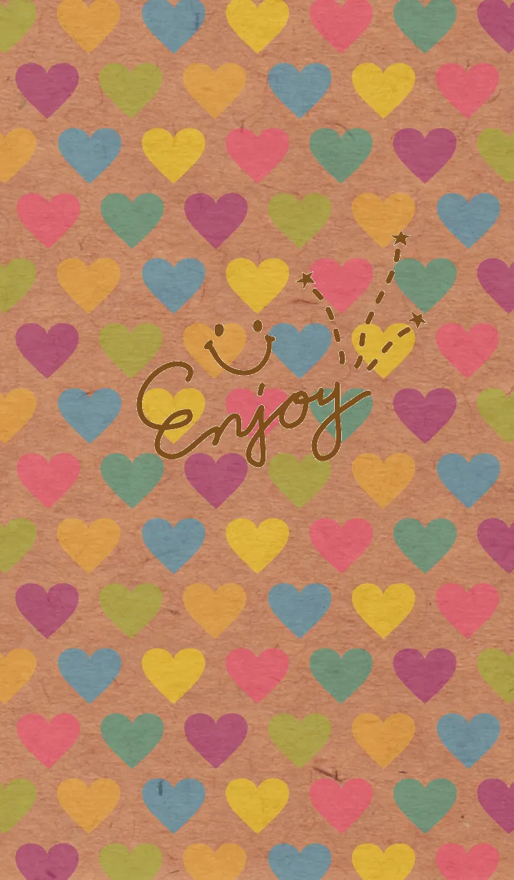 [LINE着せ替え] クラフトハートカラフル スマイル21の画像1