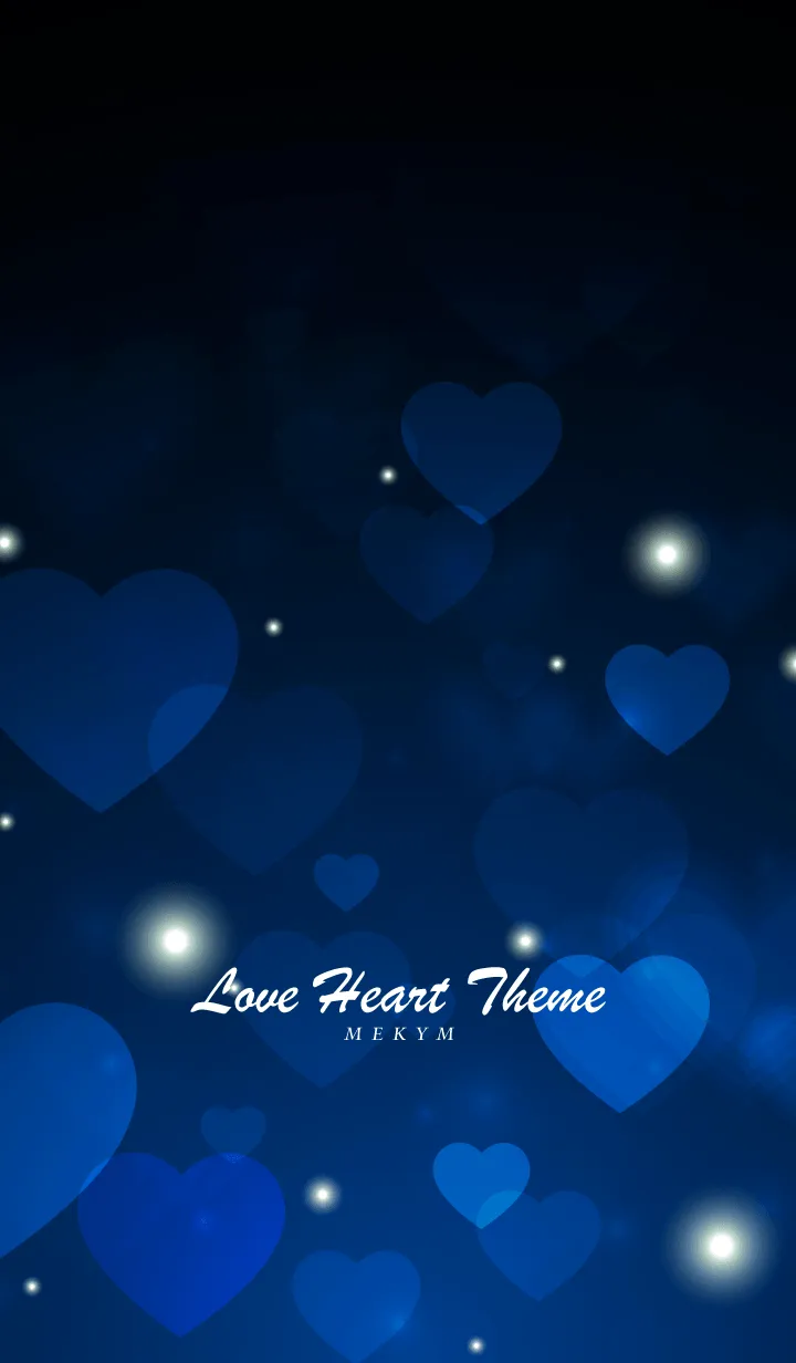 [LINE着せ替え] Love Heart Theme -INK BLUE-の画像1