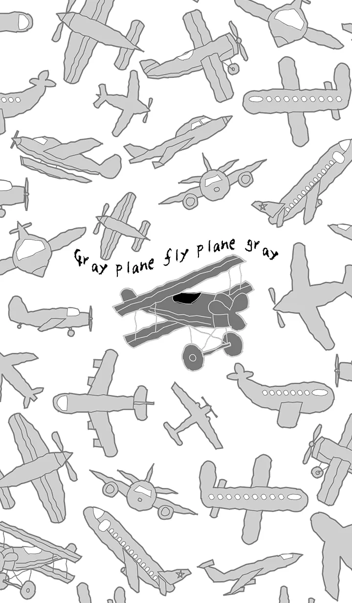 [LINE着せ替え] 灰色の飛行機が飛んでいます (W) JPの画像1