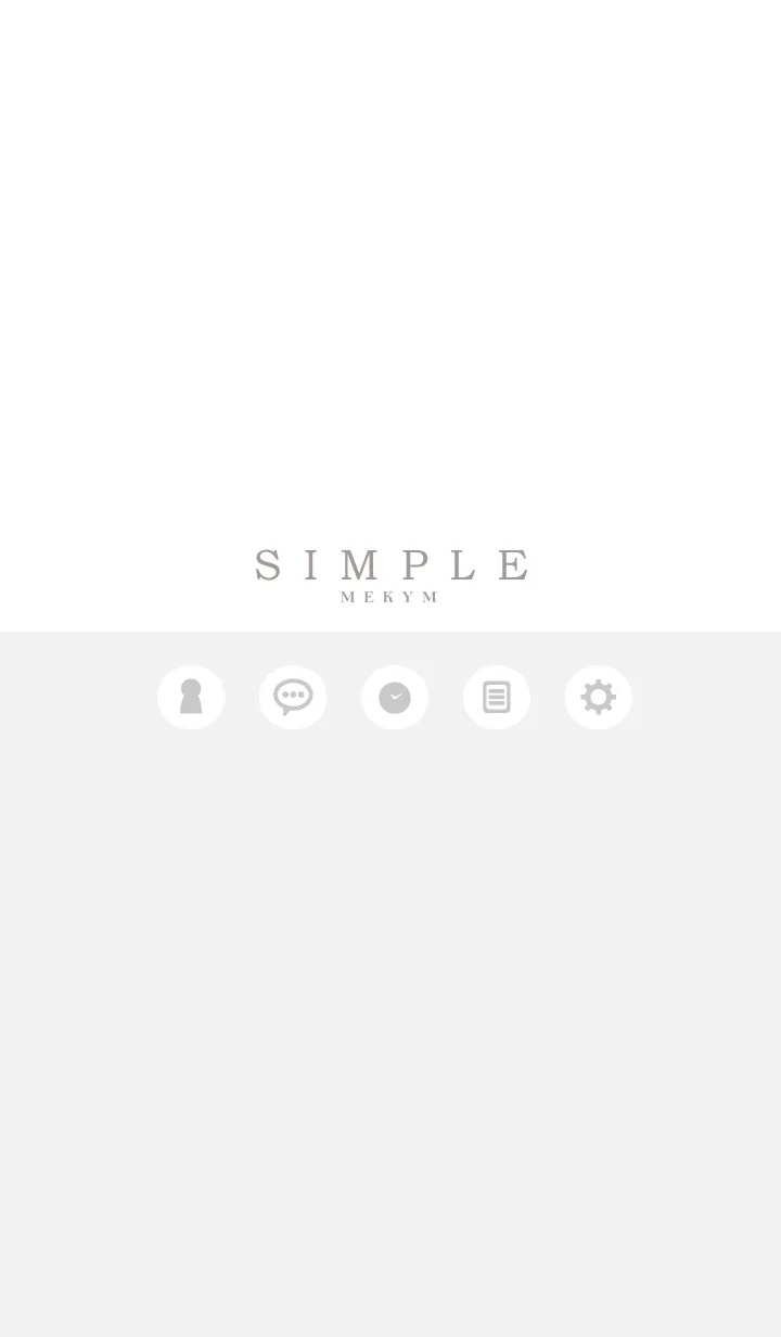 [LINE着せ替え] SIMPLE ICON WHITE-MEKYM 10の画像1