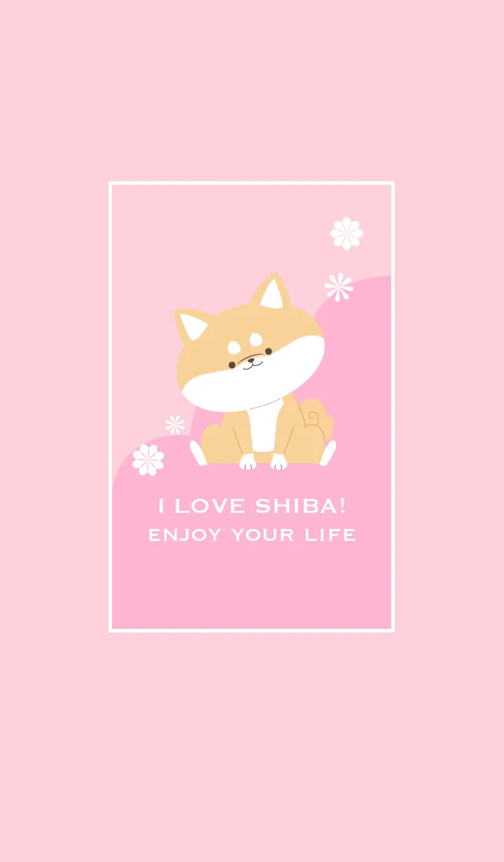 [LINE着せ替え] I LOVE SHIBA_enjoy your lifeの画像1