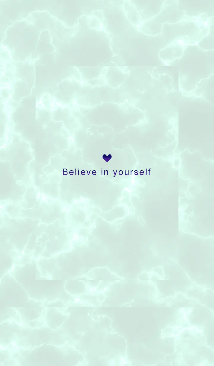 [LINE着せ替え] 「自分を信じて」♥大理石・グリーン03_1の画像1