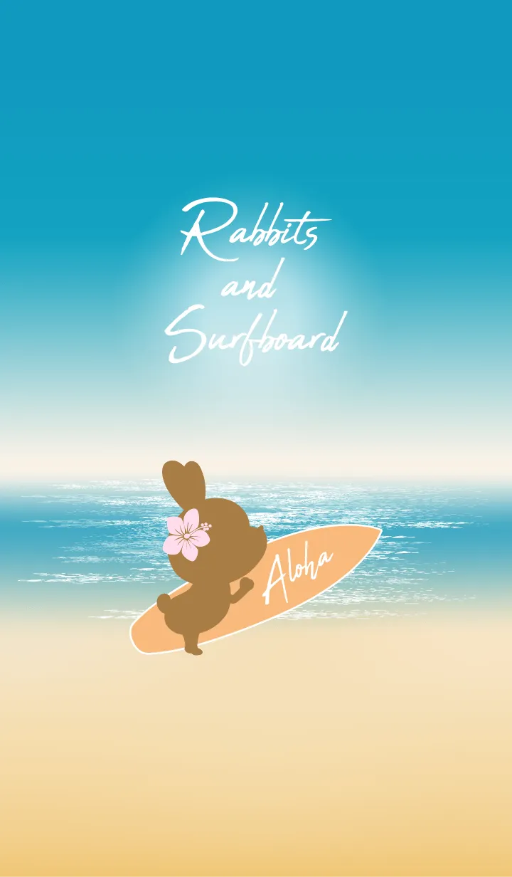 [LINE着せ替え] Rabbits and Surfboard 21の画像1