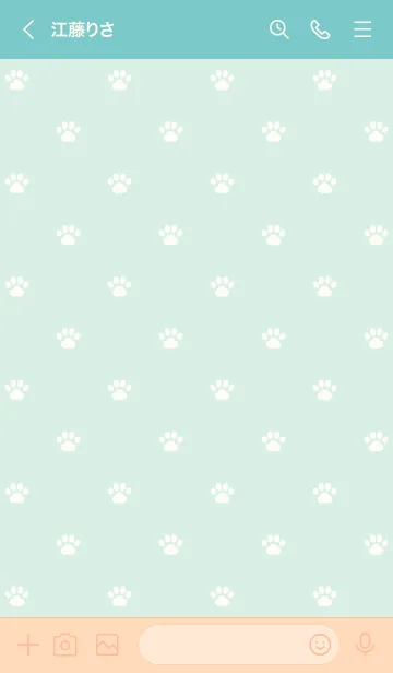 [LINE着せ替え] MEOW[Mint Green]の画像3