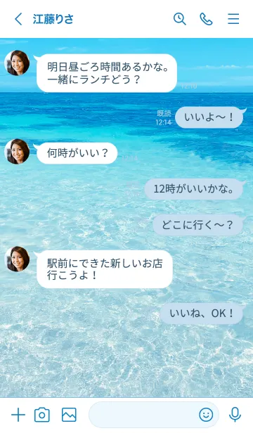 [LINE着せ替え] SUMMER SEA HAWAII-BLUE DOLPHIN 47の画像4