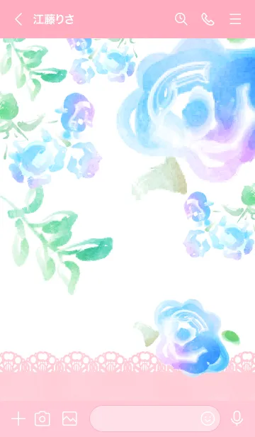 [LINE着せ替え] Blue Rose Garden2の画像3