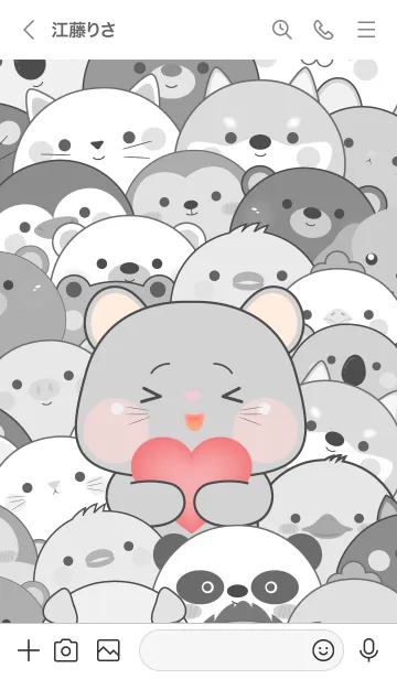 [LINE着せ替え] Simple Special Grey Mouse  Theme (JP)の画像3