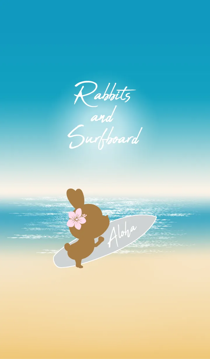 [LINE着せ替え] Rabbits and Surfboard 22の画像1