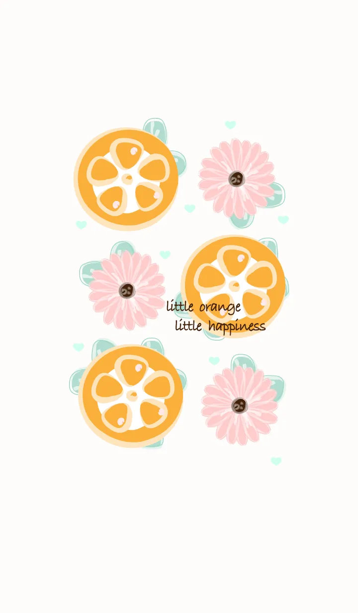 [LINE着せ替え] Fresh orange & Flowers 12の画像1