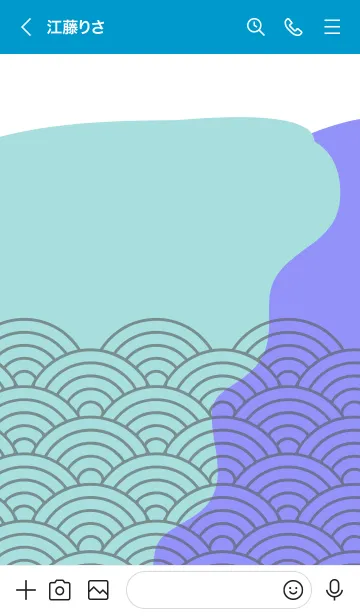 [LINE着せ替え] 和柄 青海波 01の画像3