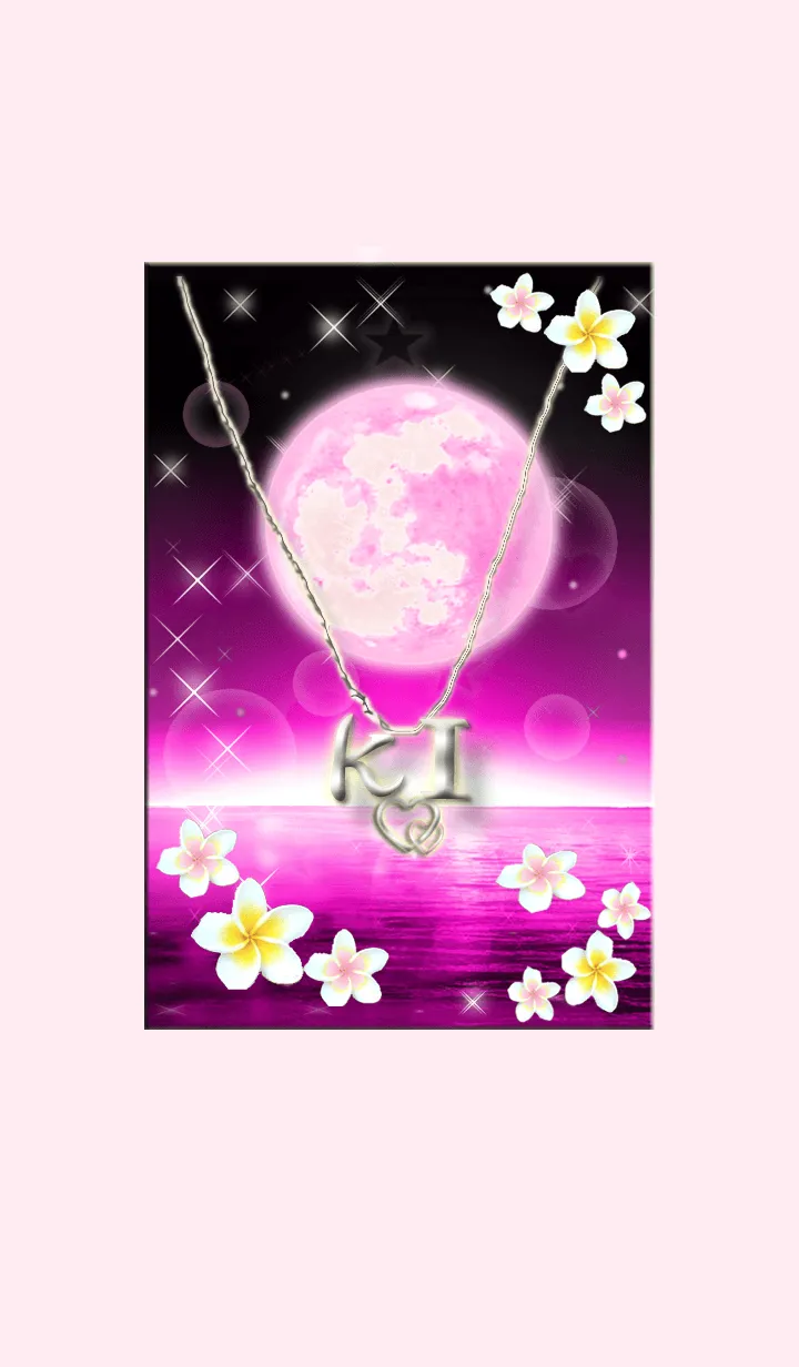 [LINE着せ替え] イニシャル21 K&I （ストロベリームーン）の画像1