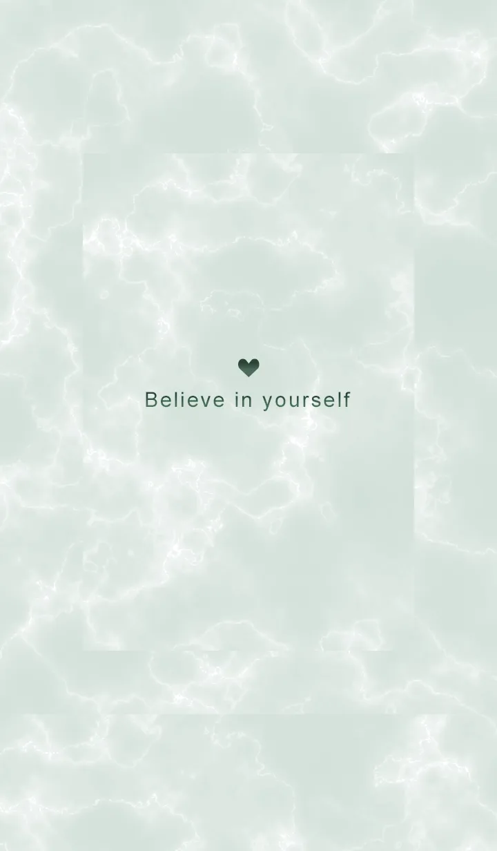 [LINE着せ替え] 「自分を信じて」♥大理石・グリーン12_1の画像1