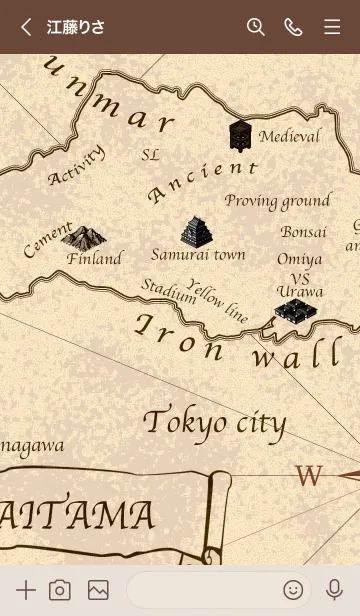 [LINE着せ替え] ヨーロッパ風の埼玉の地図の画像3