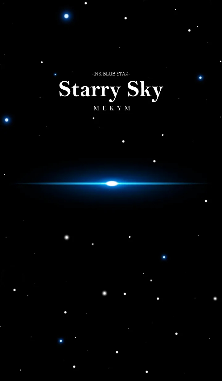 [LINE着せ替え] Starry Sky -INK BLUE STAR-の画像1