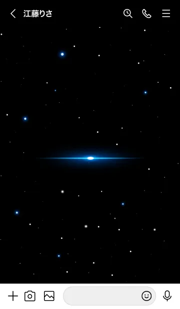 [LINE着せ替え] Starry Sky -INK BLUE STAR-の画像3