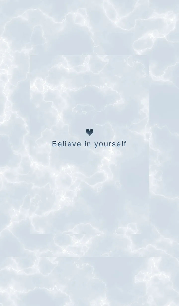 [LINE着せ替え] 「自分を信じて」♥大理石・ブルー15_1の画像1