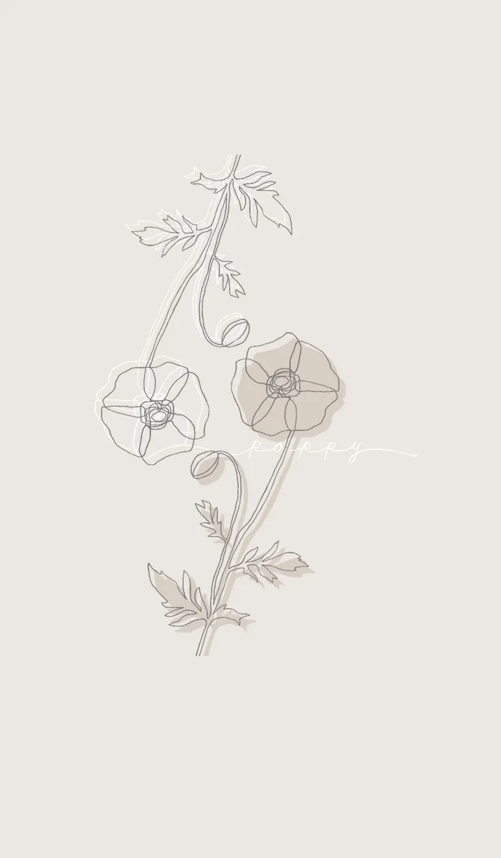 [LINE着せ替え] SIMPLE FLOWER - ポピー -の画像1