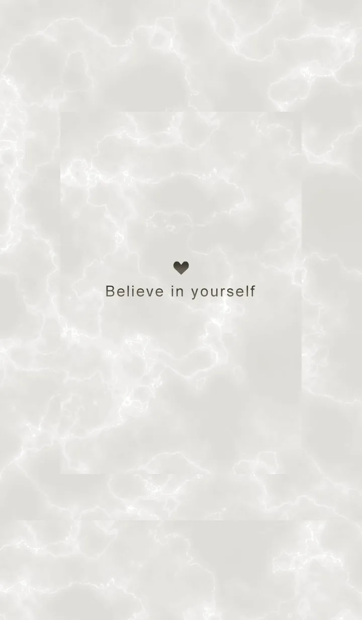 [LINE着せ替え] 「自分を信じて」♥大理石・ベージュ17_1の画像1