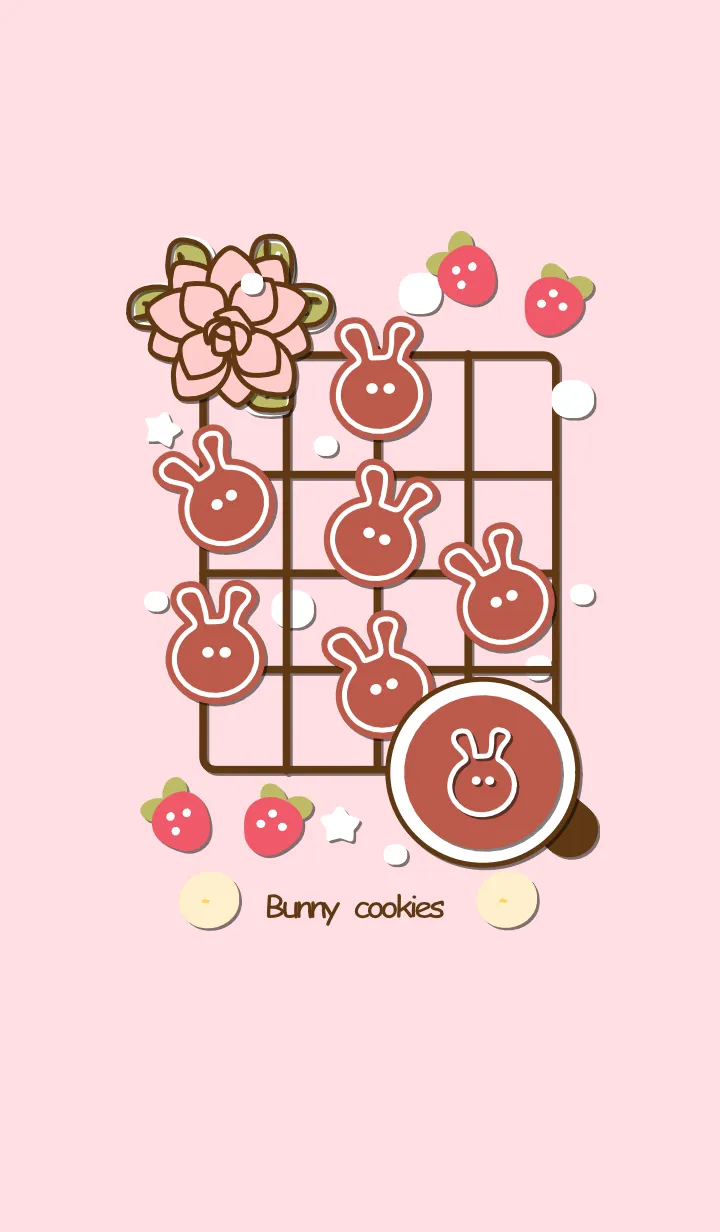 [LINE着せ替え] Cute bunny cookies 4の画像1