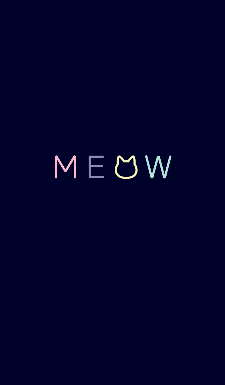 [LINE着せ替え] MEOW[Dark Navy]の画像1