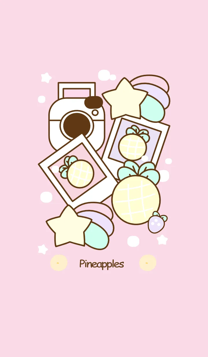 [LINE着せ替え] Cute Cute pineapples 5 :)の画像1