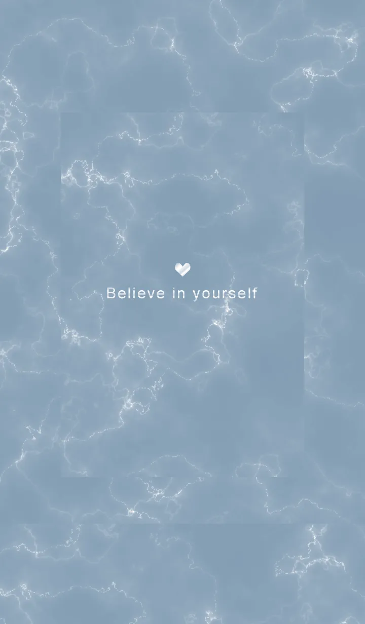[LINE着せ替え] 「自分を信じて」♥大理石・ブルー24_1の画像1