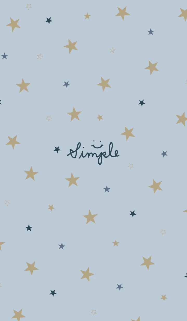 [LINE着せ替え] 星 ブルー スマイル2の画像1