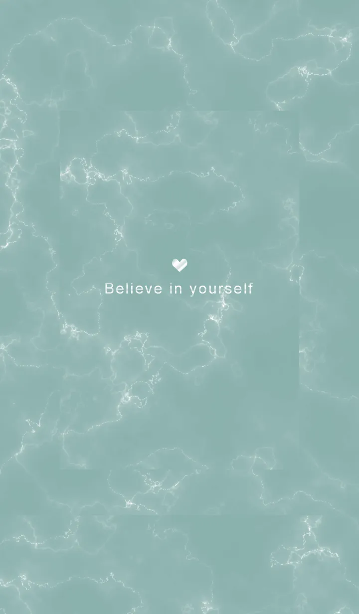 [LINE着せ替え] 「自分を信じて」♥大理石・グリーン25_1の画像1