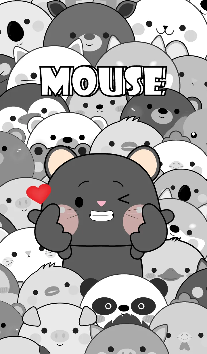 [LINE着せ替え] Simple Special Black Mouse Theme (JP)の画像1