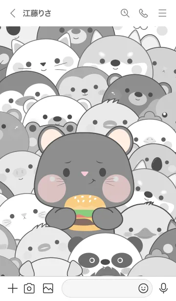 [LINE着せ替え] Simple Special Black Mouse Theme (JP)の画像3