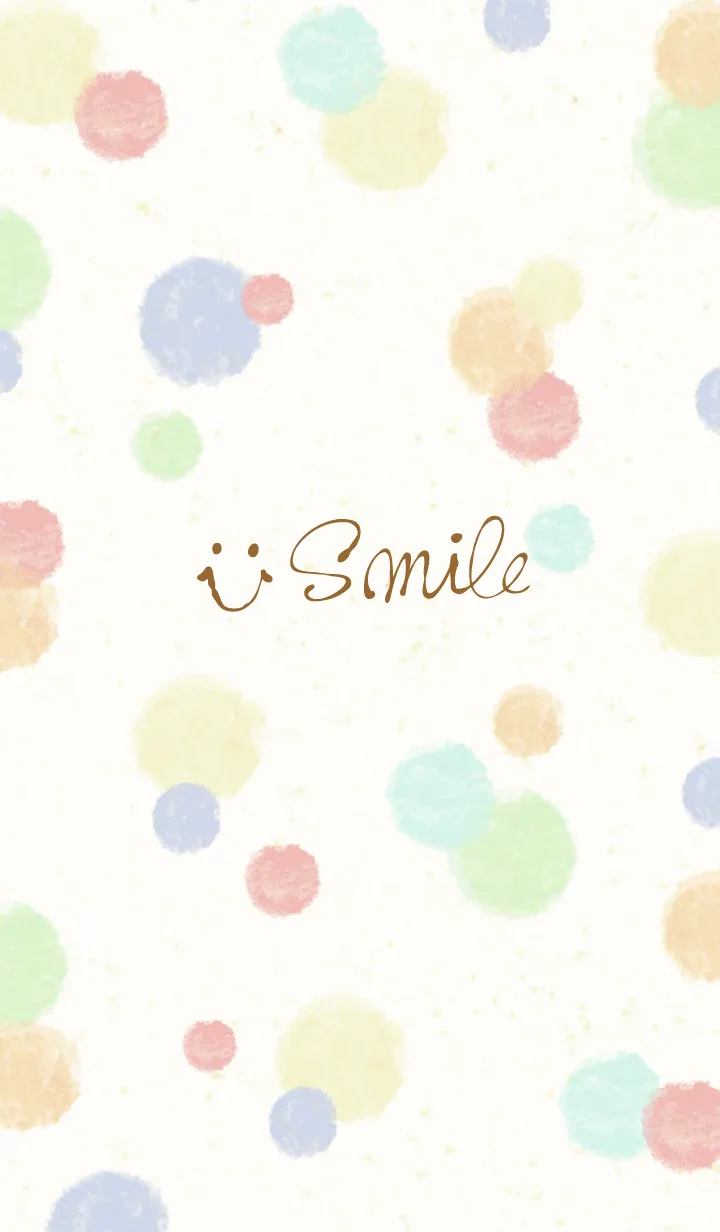 [LINE着せ替え] スマイル6 大人水彩水玉26の画像1