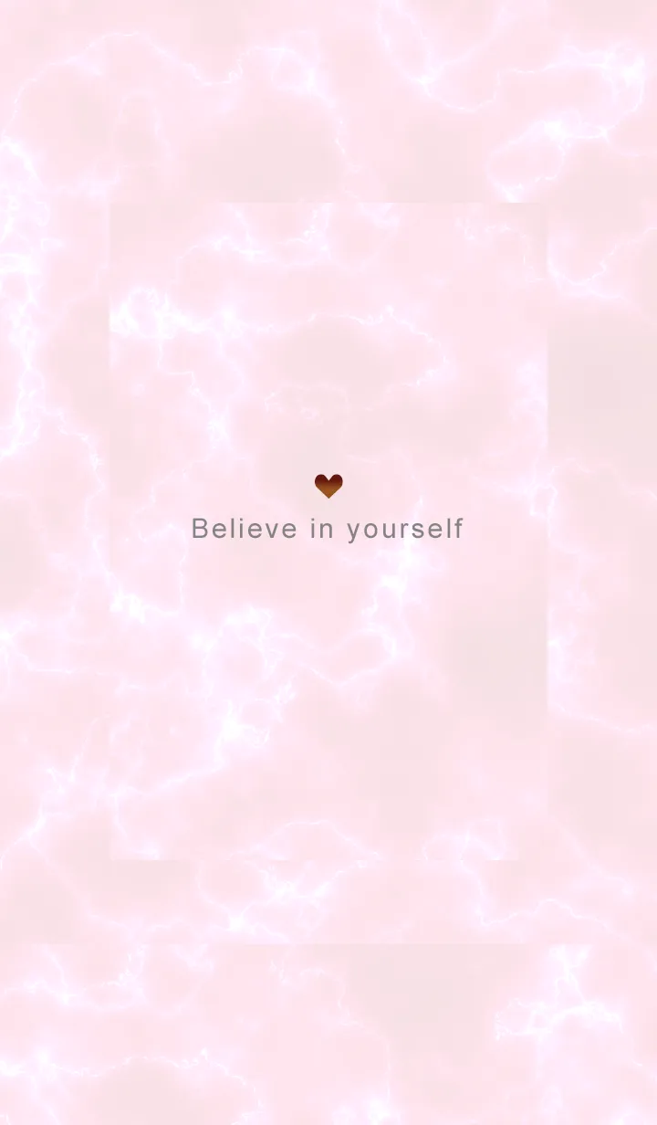 [LINE着せ替え] 「自分を信じて」♥大理石・ピンク27_1の画像1