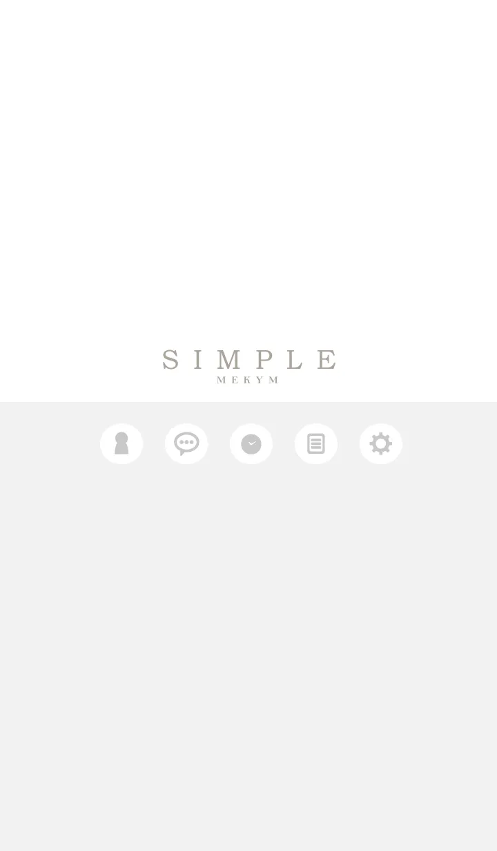 [LINE着せ替え] SIMPLE ICON WHITE-MEKYM 11の画像1