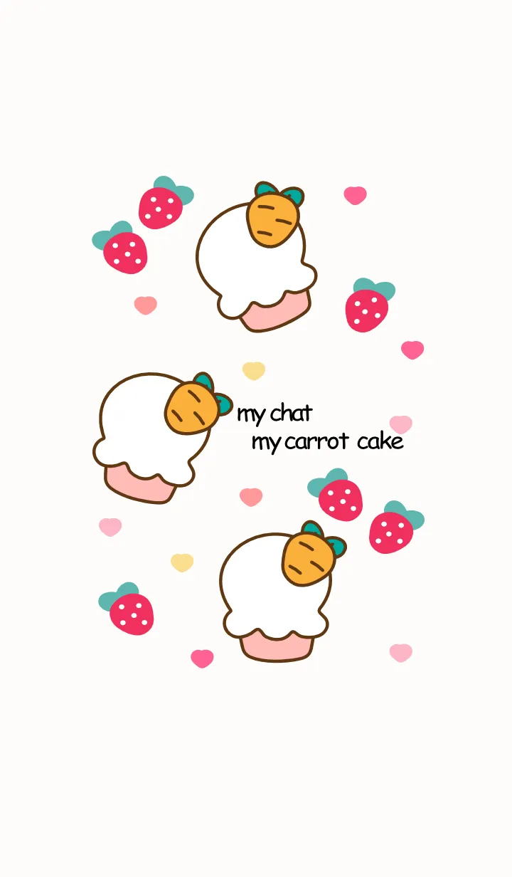 [LINE着せ替え] Cute carrot cake 13 :)の画像1