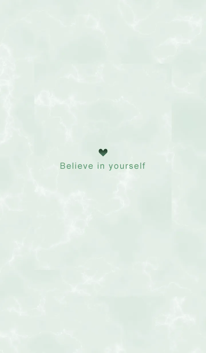 [LINE着せ替え] 「自分を信じて」♥大理石・グリーン32_1の画像1