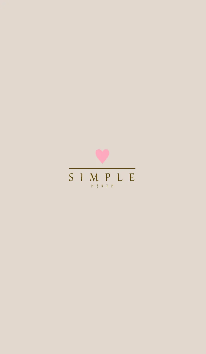 [LINE着せ替え] DUSKY BEIGE.SIMPLE HEART 29の画像1