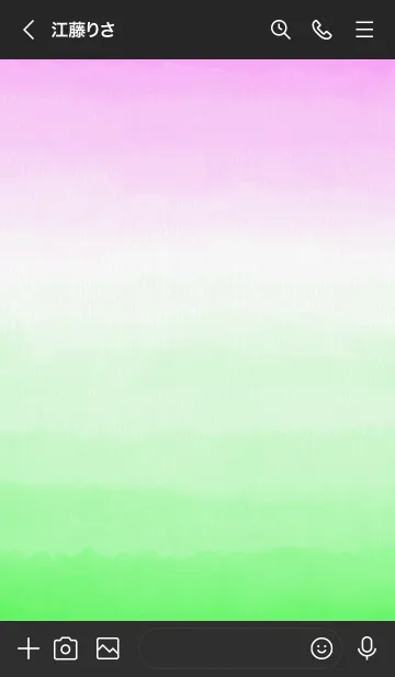 [LINE着せ替え] 水彩グラデーション ピンク グリーン7の画像3