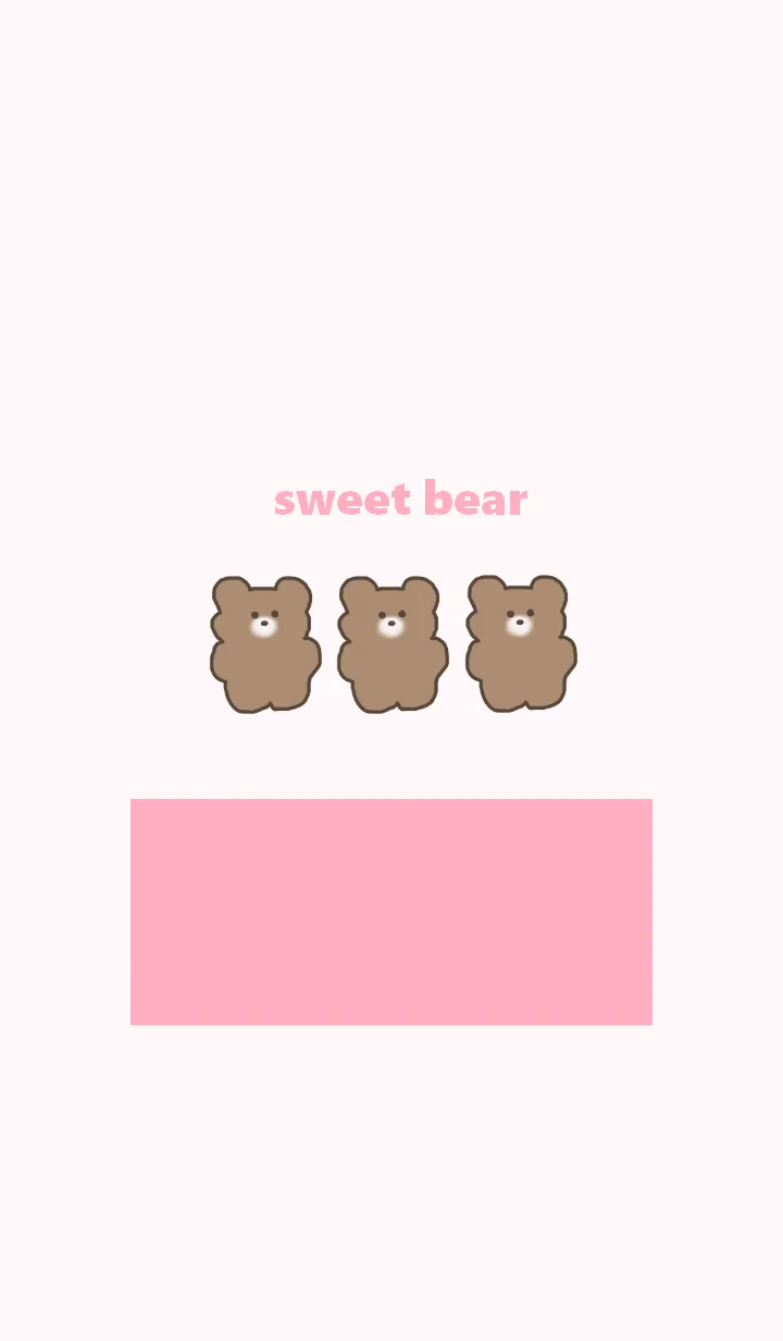 [LINE着せ替え] sweet bear -pink-の画像1