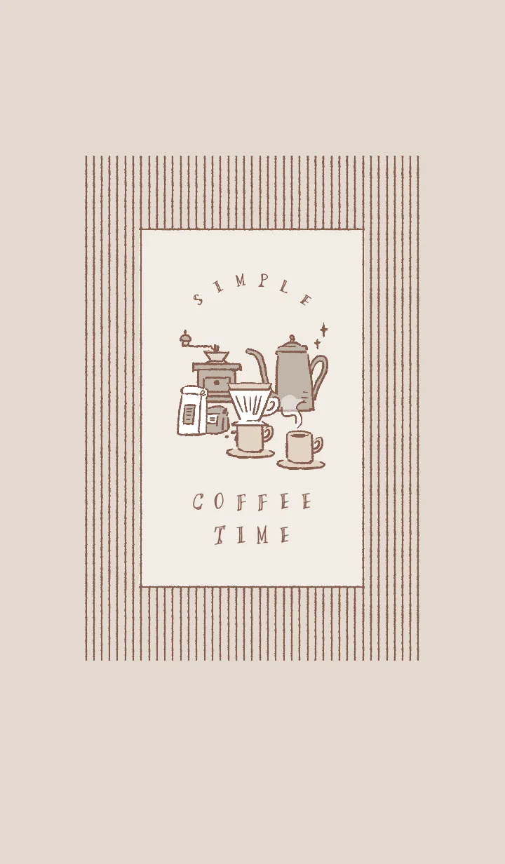 [LINE着せ替え] SIMPLE COFFEE TIME - セピア -の画像1