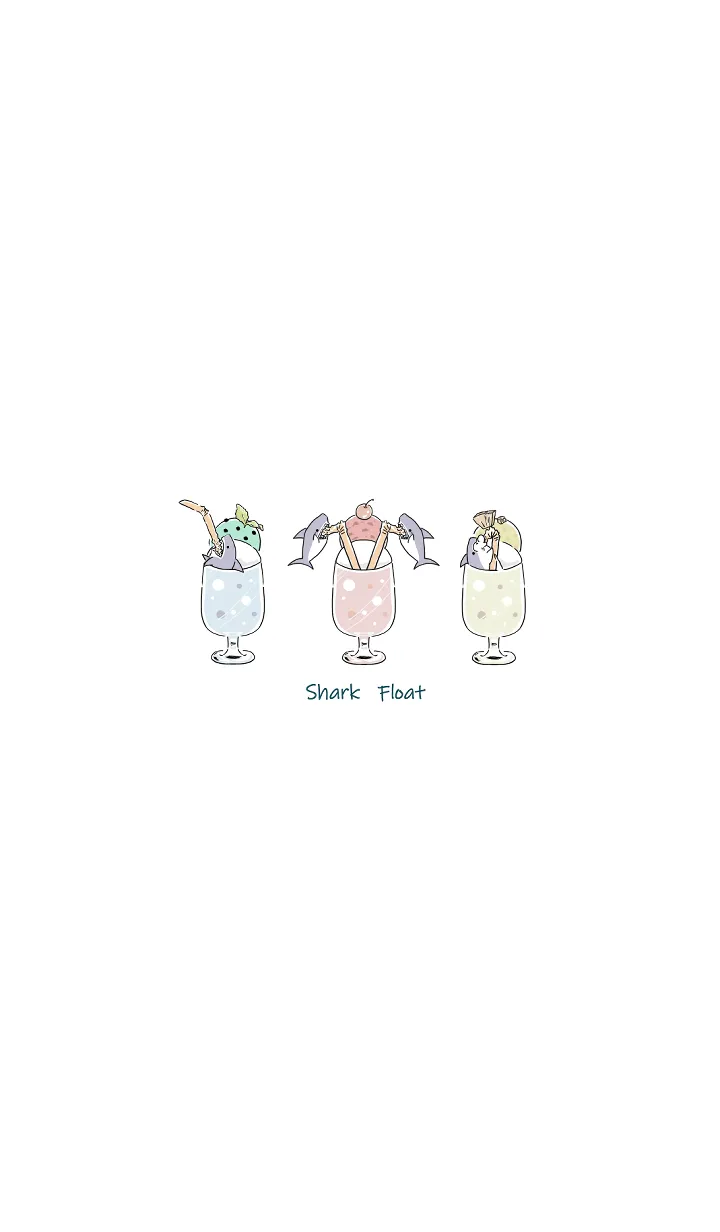サメとクリームソーダ「ガジガジ」の着せ替えメイン画像
