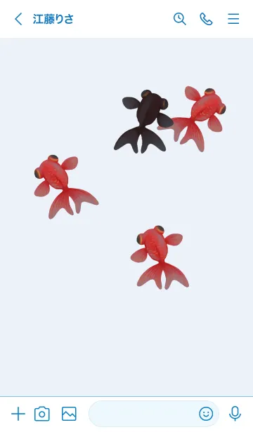 [LINE着せ替え] 金魚 - 夏の画像3