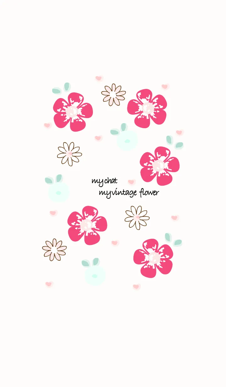 [LINE着せ替え] vintage flowers theme 17の画像1