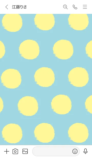 [LINE着せ替え] ボトルに入った水玉模様（黄色）の画像3