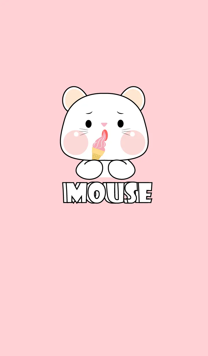 [LINE着せ替え] White  Mouse  Love Food Theme (JP)の画像1