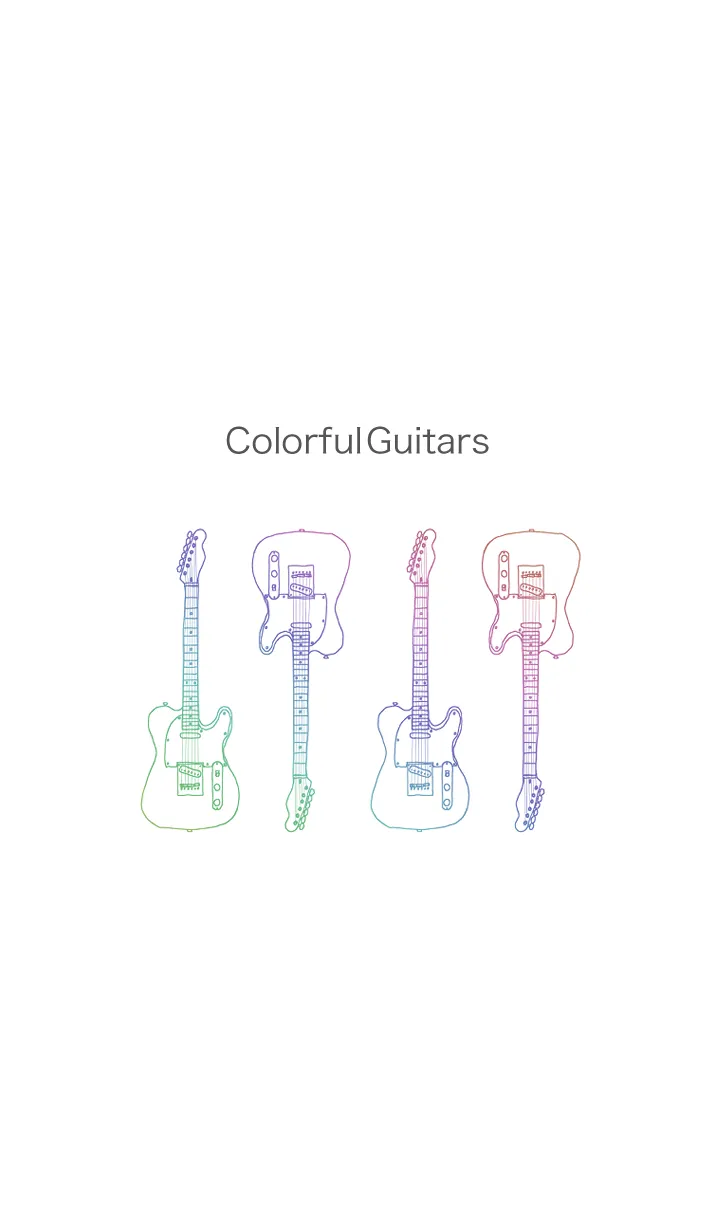 [LINE着せ替え] カラフルなシングルピックアップのギターの画像1