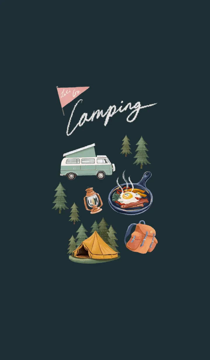 [LINE着せ替え] Let's go go camping2の画像1