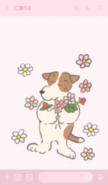 [LINE着せ替え] じゃっくるみ お花畑編の画像3