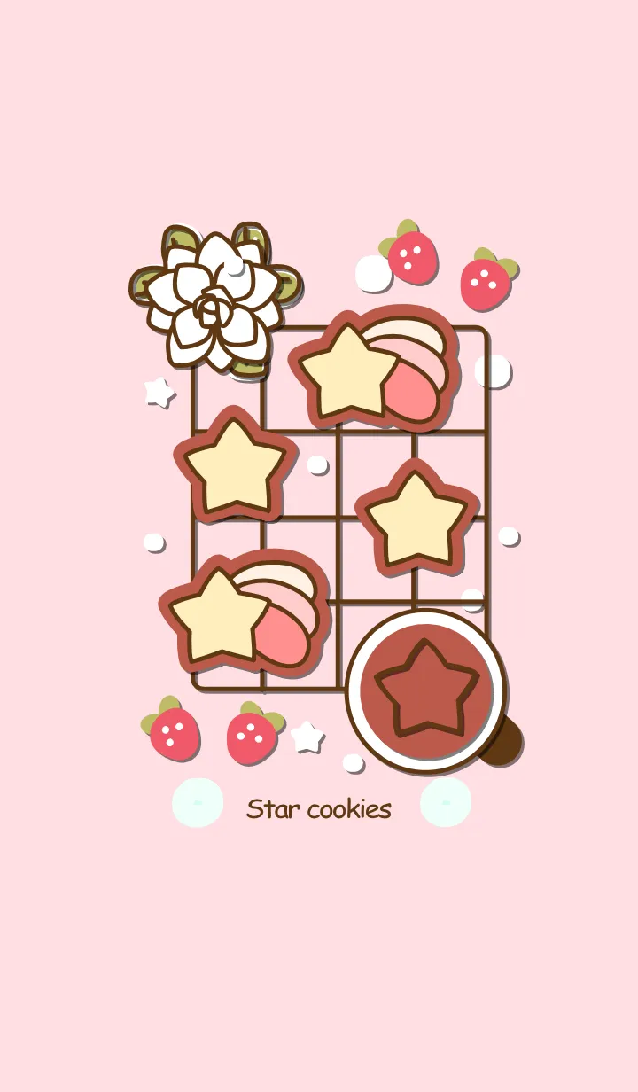 [LINE着せ替え] Shooting star cookies 4 :)の画像1