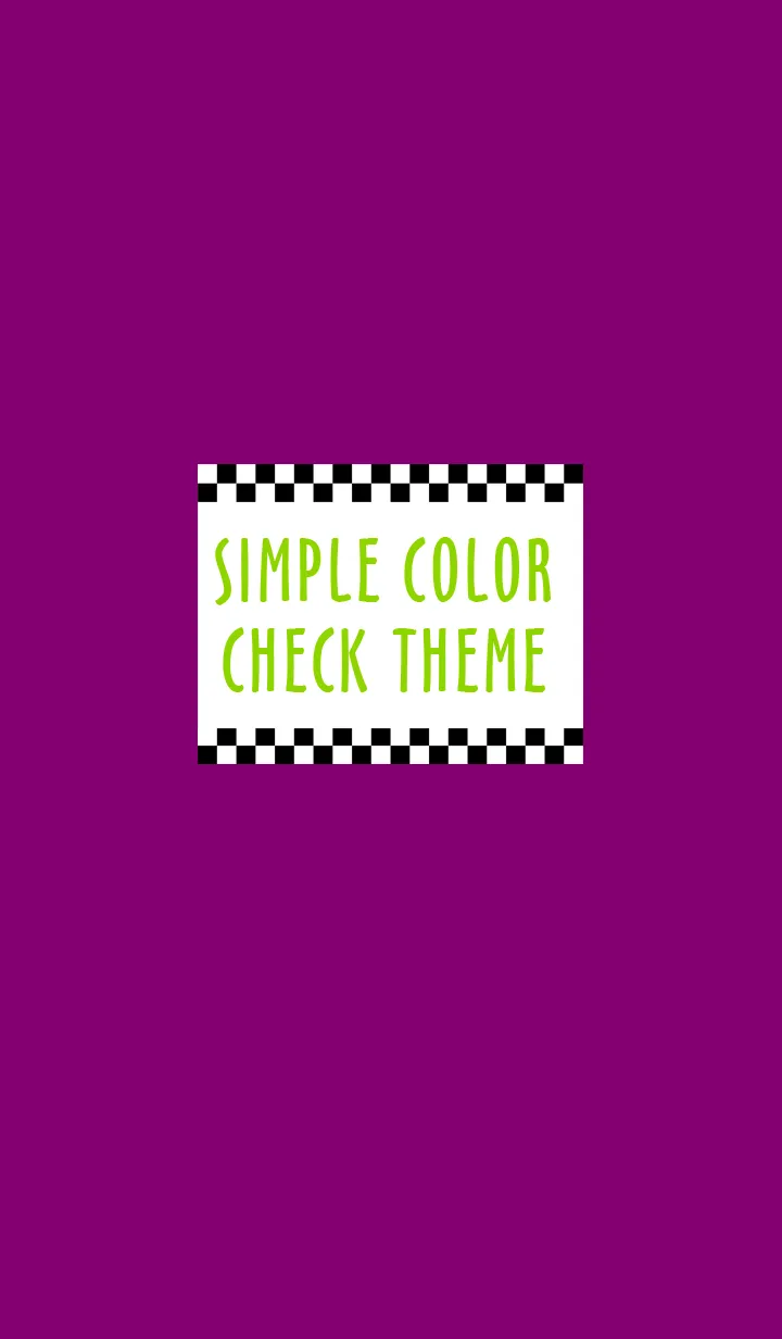 [LINE着せ替え] シンプル カラー チェック 26の画像1