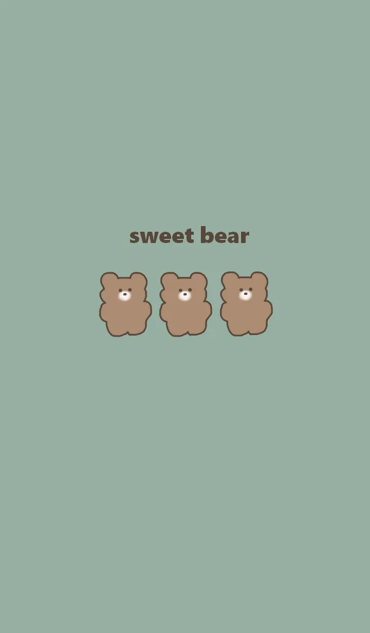 [LINE着せ替え] sweet bear -kusumi green-の画像1